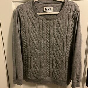 MM6 Maison Martin Margiela Gray Quilted Sweatshirt